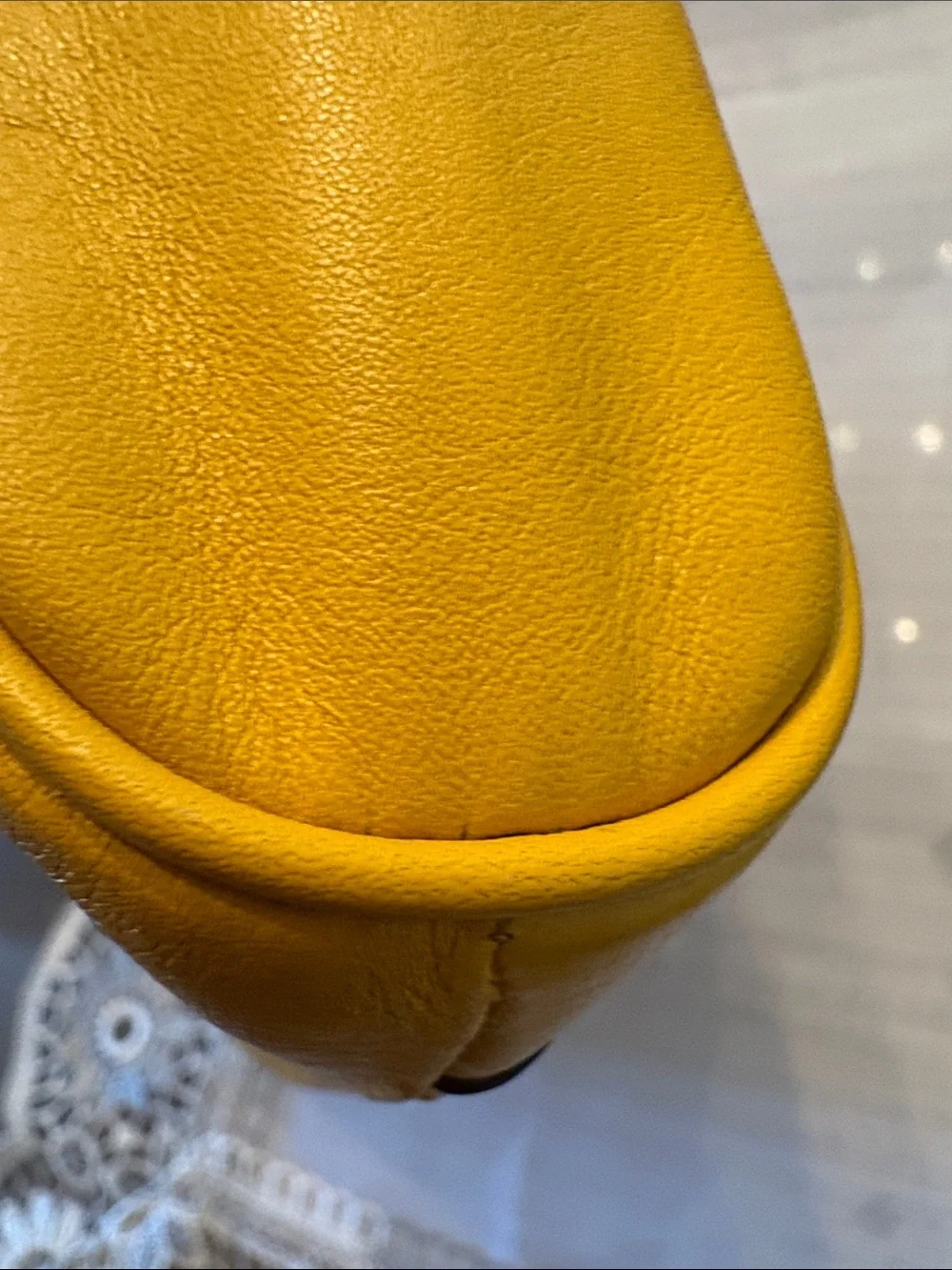 COACH Yellow Leather Clutch with Front Zip